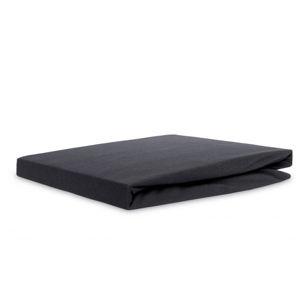 Jersey fabric sheet with rubber - GRAPHITE