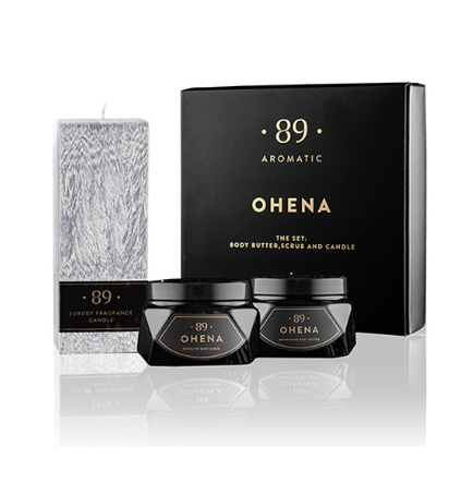Set: Body scrub, butter and palm wax candle
